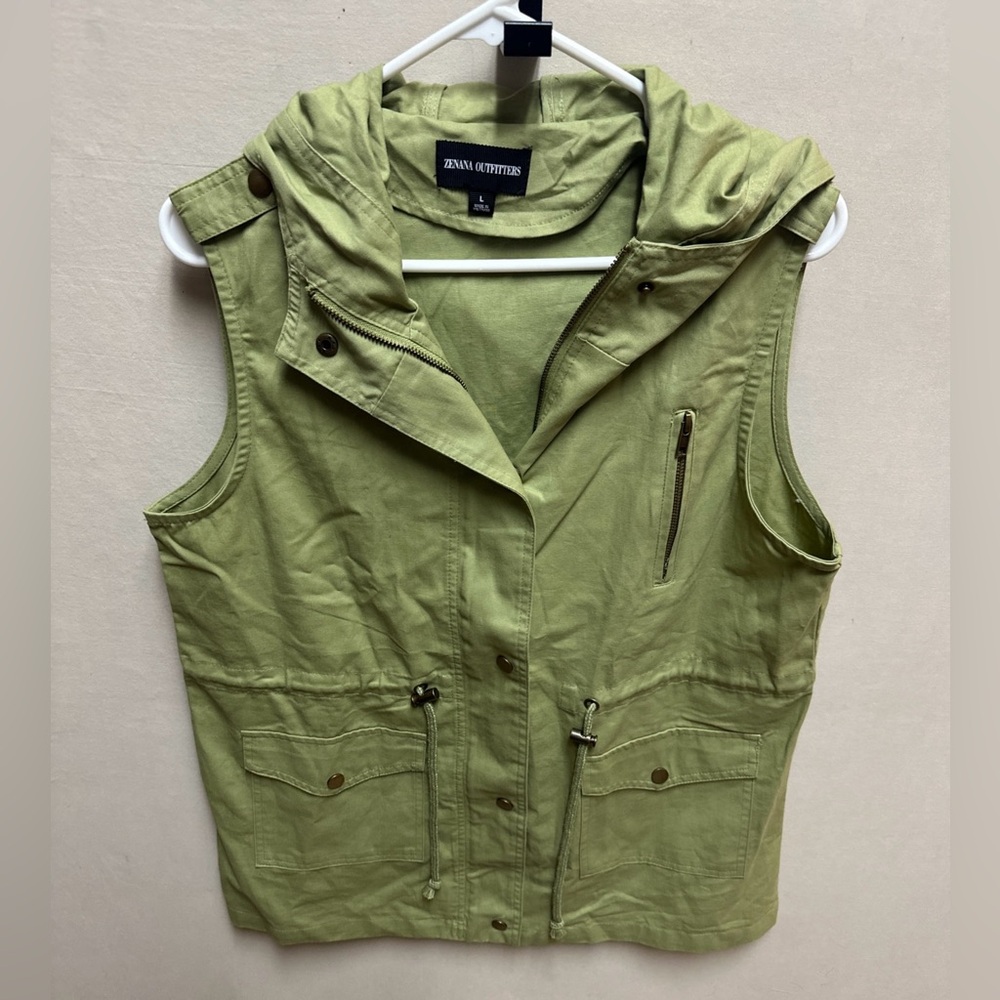 Zenana Outfitters Women's Olive Hooded Vest